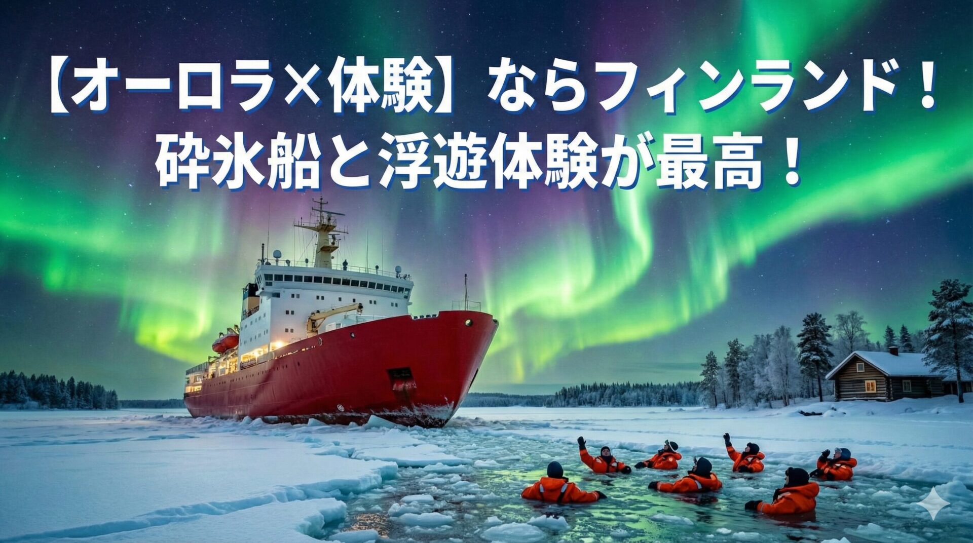 【オーロラ×体験】ならフィンランド！砕氷船と浮遊体験が最高！