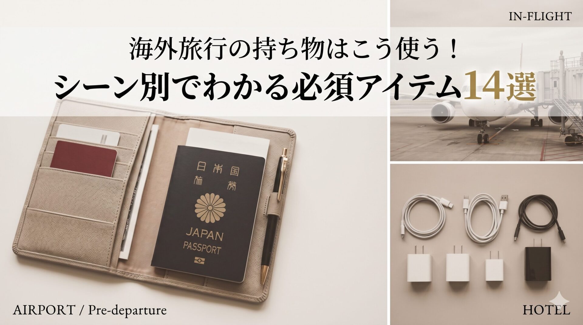 海外旅行の持ち物はこう使う！シーン別でわかる必須アイテム14選