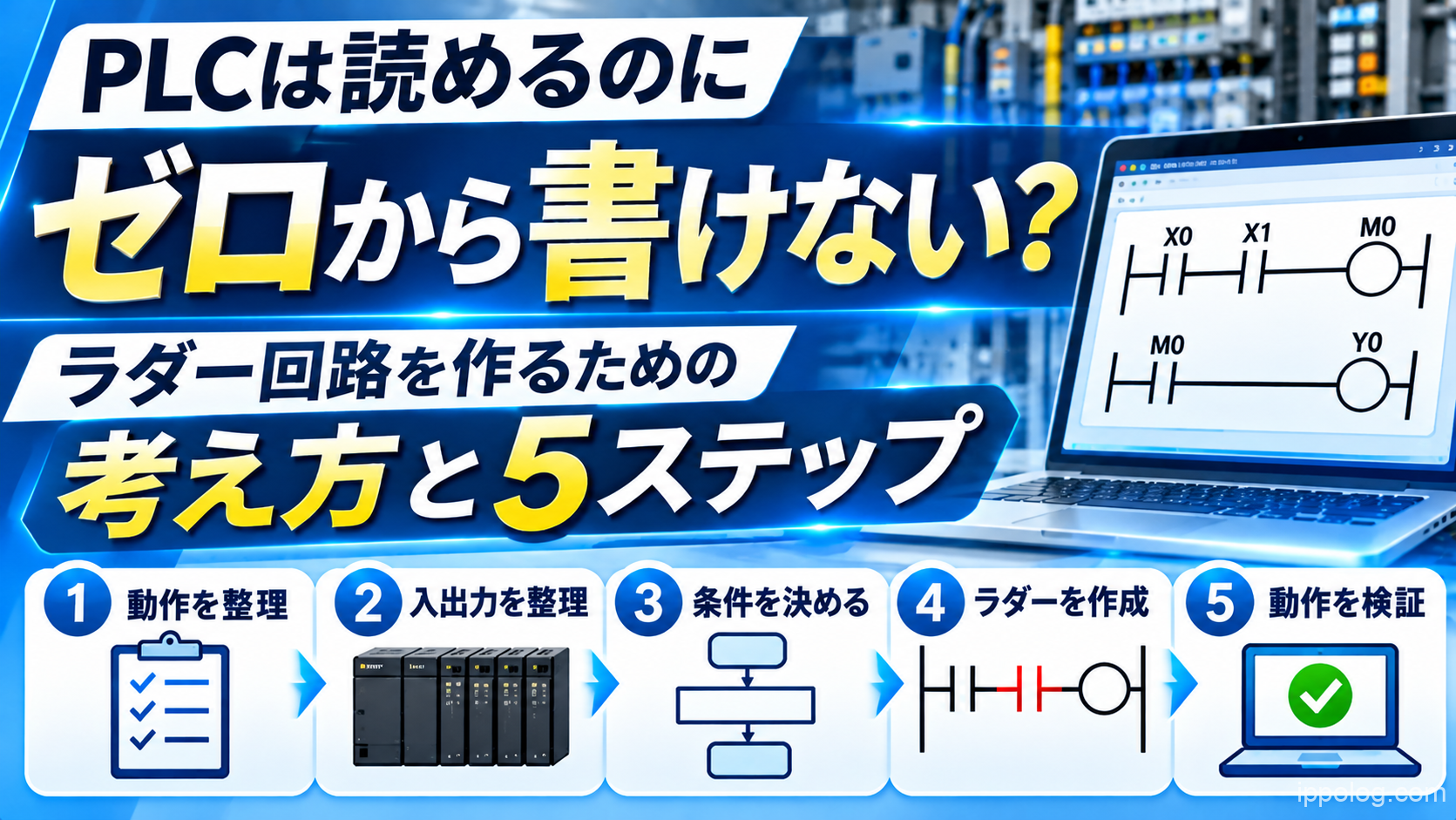 PLCは読めるのにゼロから書けない？ラダー回路を作るための考え方と手順